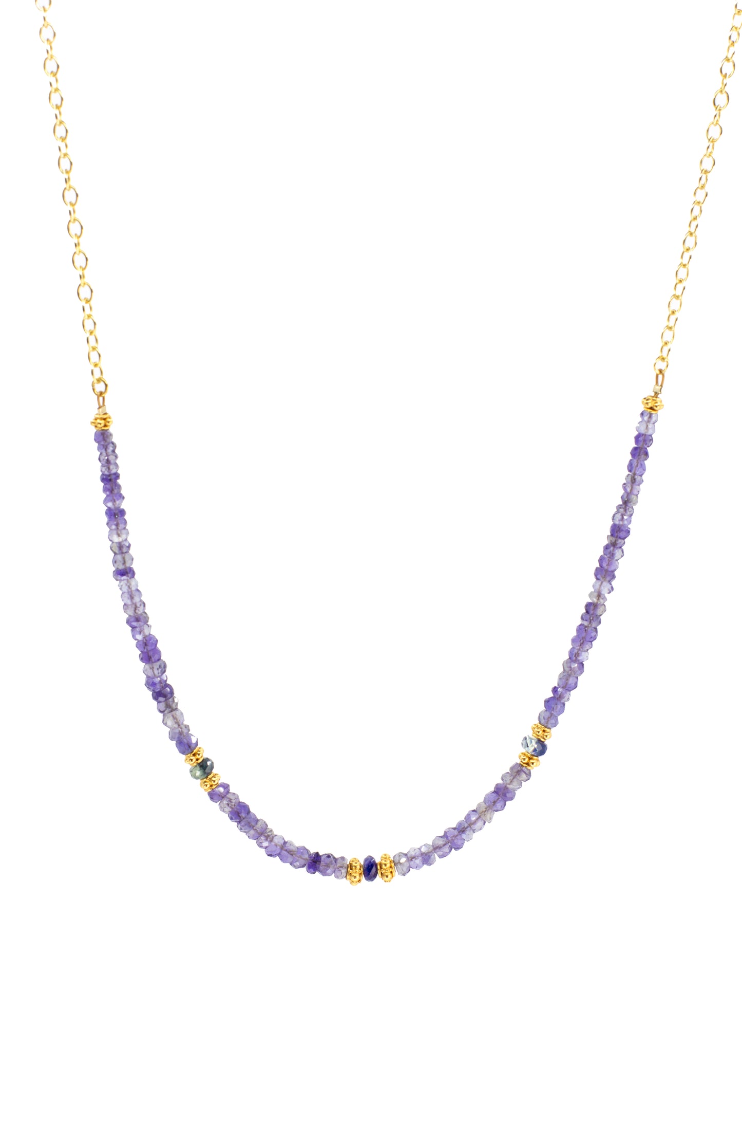 Iolite and Sapphire Gem Chain