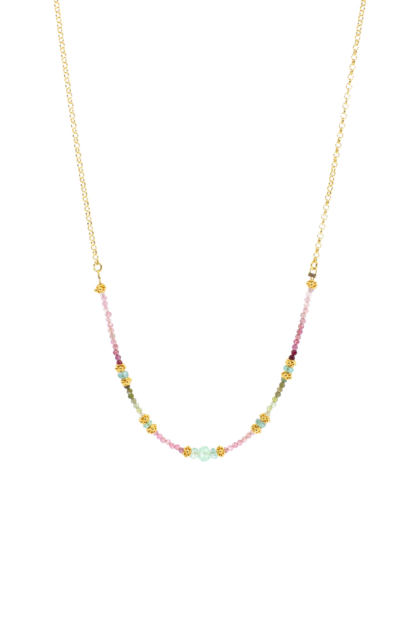 Tourmaline Emerald Single Strand