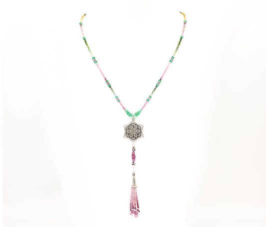 Silver Spring Tassel Necklace